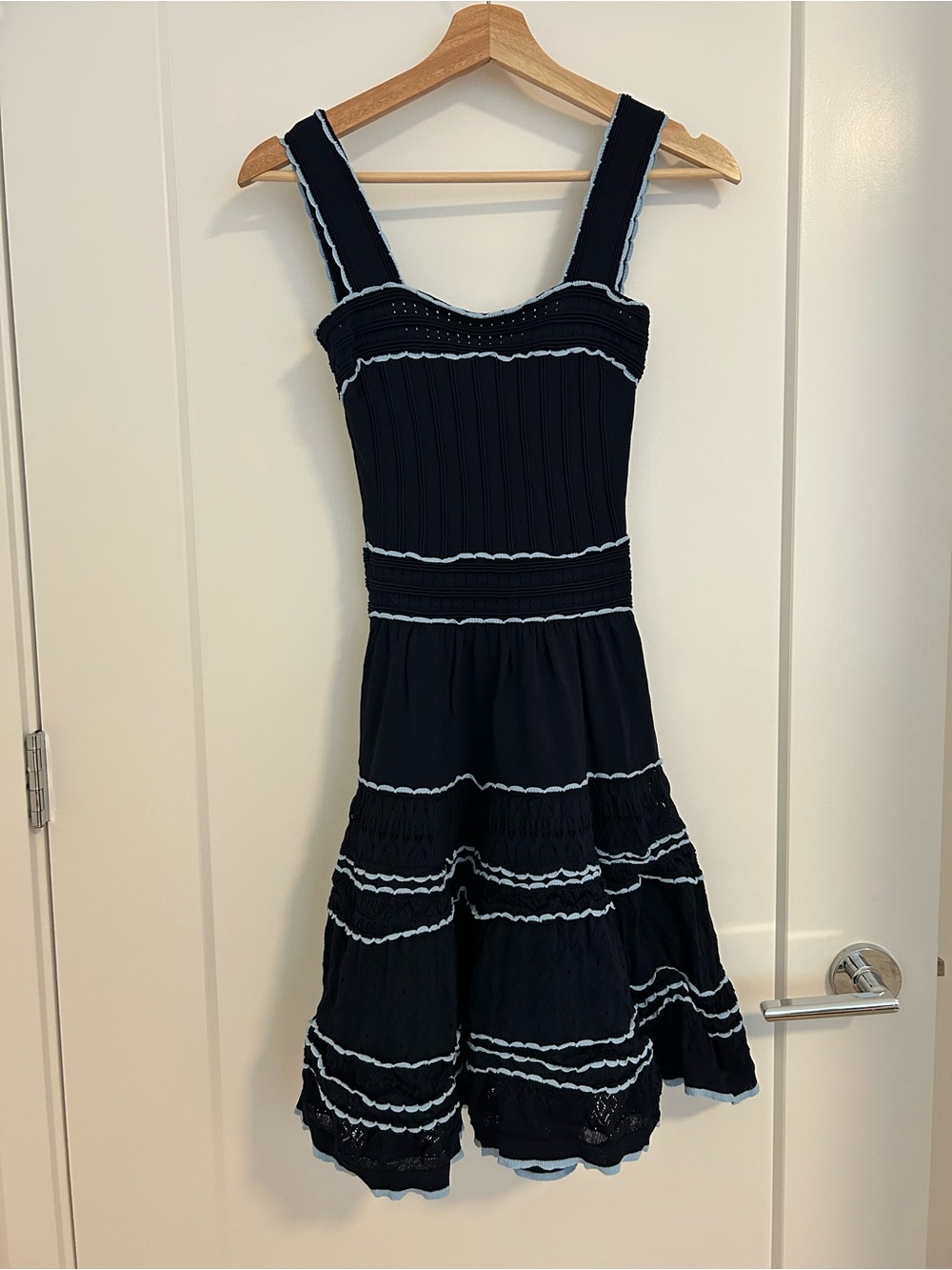 Sandro Navy Midi Dress